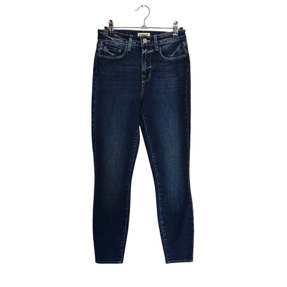 L'Agence Jeans Women's Size 25 Blue Cotton Blend Margot Peach Tapered Leg - Picture 1 of 7